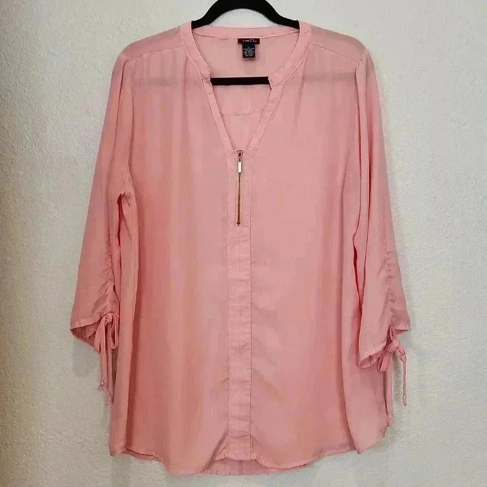 Rue21 Salmon Blouse Size XL